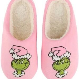 Womens pink Grinch Slippers